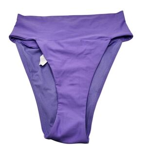 Aerie Purple High Cut Cheeky Bikini Bottom